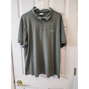 Mens XL Columbia Green Polo